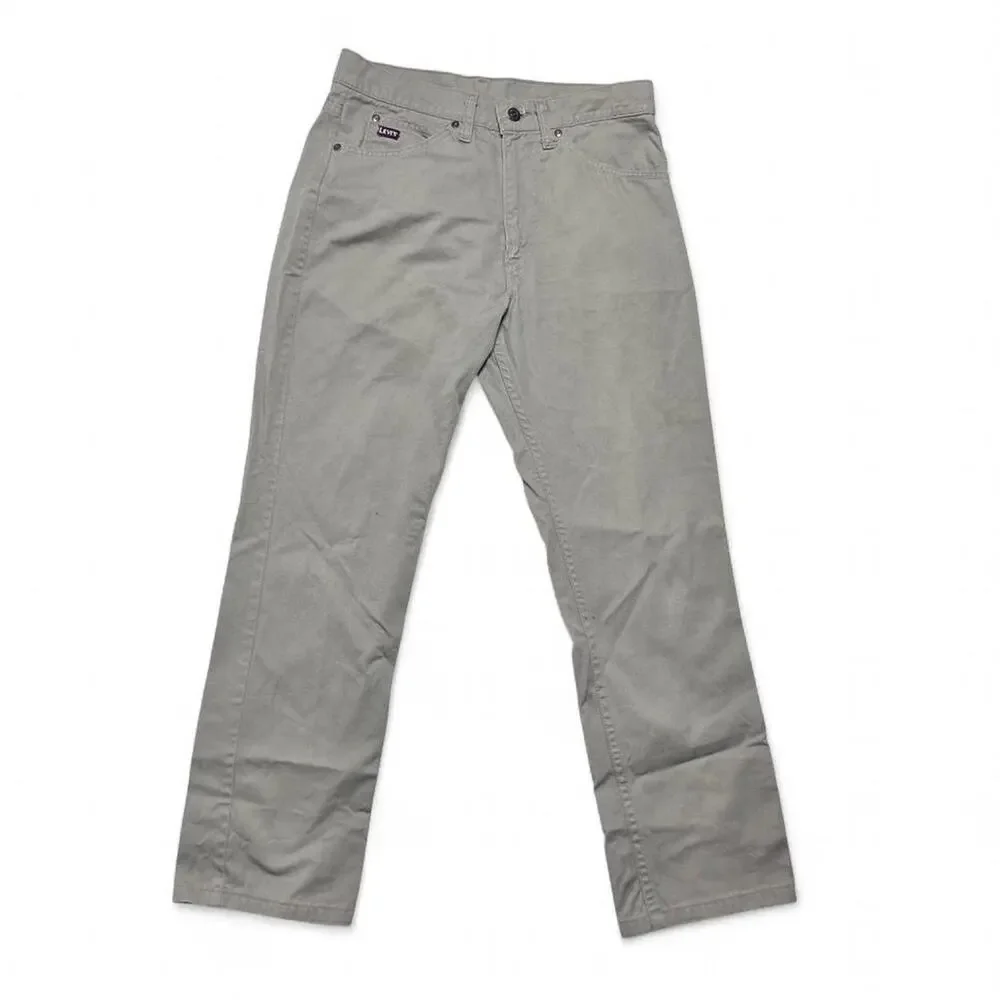 Levi’s Jeans 509 Vintage 70s USA Made Red Tab Khaki Chino Cotton Twill Pants 31”